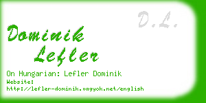 dominik lefler business card